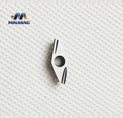 Sisipan Alat Pemotong CNC Tungsten Carbide Ketahanan Aus Tinggi 35° Belah Ketupat